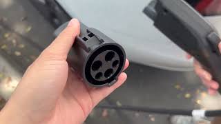 How to charge with tesla adapter and remove it without getting stuck [upl. by Herrle381]