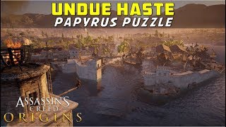 Undue Haste  Papyri Puzzle Solution amp Treasure Location  Temple of Zeus Cyrene  AC Origins [upl. by Singh]