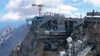 Zeitraffer Bergstation  Seilbahn Zugspitze [upl. by Friedrick]