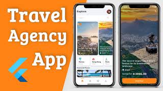 Flutter App UI  Travel Agency  Speed Code [upl. by Albin]