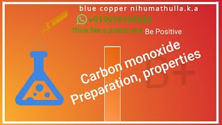 Carbon monoxide Preparation properties [upl. by Lemmie]