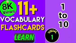 1 11 Plus Vocabulary Flashcards  11 plus Vocabulary List  11 plus english vocabulary [upl. by Sisenej198]