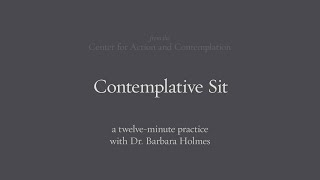 Contemplative Sit  12Minute Meditation with Dr Barbara Holmes [upl. by Valeda]