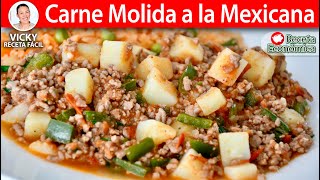 CARNE MOLIDA A LA MEXICANA  Vicky Receta Facil [upl. by Ailemrac]