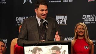 EDDIE HEARN STEALS THE SHOW AT CANELO JACOBS PRESSER SAYS JACOBS BEST IN WORLD [upl. by Saval851]