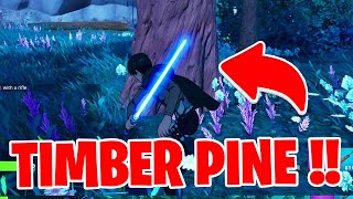 knock down a timber pine with a force ability or lightsaber Fortnite [upl. by Doxia761]