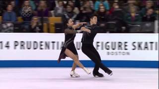 Shibutani Shibutani 2014 Nationals FD NBC [upl. by Manya]