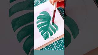 Leaf painting technique art painting shorts [upl. by Chelton]