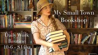 a day working at my rural bookshop  my routine as a bookseller [upl. by Sixele]