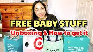 FREE BABY STUFF 2023  Unboxing amp How to get it  Mom life [upl. by Rebmat373]