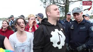 Clashes during protest against ‘altright’ fascist blogger Milo Yiannopoulos  Sydney  Dec 5 2017 [upl. by Hulda]