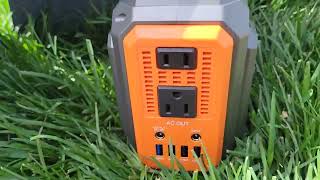 Portable Solar Generator 300W Portable Power Station with Foldable 60W Solar Panel Review [upl. by Blodget]