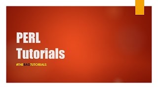 Perl Tutorial  4 Scalar Variables [upl. by Graff]