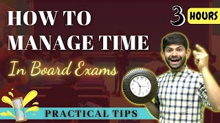 How to Manage Time in Board Exam  How to Complete Exam in 3 Hours  Exam Hall Time Management [upl. by Leonsis182]