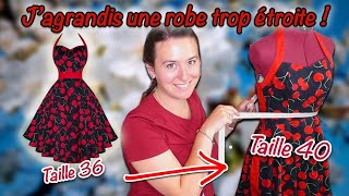 Tuto transformation Agrandir une robe 👗 [upl. by Elyk]