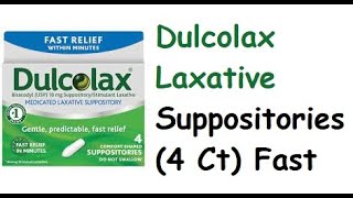 Dulcolax Laxative Suppositories 4 Ct Fast [upl. by Knute]