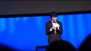 Yuki Furukawa Read Kotoko letter DramaFever Award [upl. by Niak]