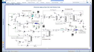 Process simulation for VCM vinyl chloride monomer with Aspen Hysys V11 Part 2 [upl. by Rachele35]