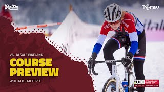 Val di Sole CycloCross World Cup course preview w Puck Pieterse [upl. by Ydrah]