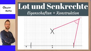 Wie zeichnet man Lot und Senkrechte  Unterschiede und Gemeinsamkeiten  ObachtMathe [upl. by Bowerman]