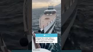 Moment Steve Jobs Widows 140M Megayacht SMASHES into Another Vessel trending [upl. by Weber]