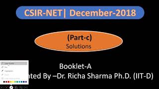 CSIRNETDecember2018 Physical Science PartC Solution  2 of 3 [upl. by Rivera179]