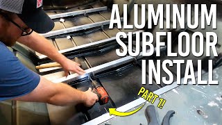 ALUMINUM BOAT SUBFLOOR INSTALL  1648 Jon Boat Build  PART 1 [upl. by Pros992]