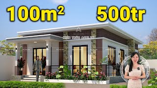 Nhà 1 tầng cấp 4 mái bằng hiện đại đơn giản đẹp chỉ từ 300 triệu  NHÀ ĐẸP ACHI [upl. by Perzan926]