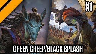 Artifact Launch  Phantom Draft  Green CreepBlack Splash Swarm P1 [upl. by Atikcir510]