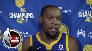 Kevin Durant talks Lakers being a part of Kobe Bryant’s jersey retirement  ESPN [upl. by Delanty]