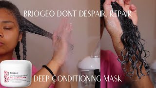 TRYING THE BRIOGEO DONT DESPAIR REPAIR  DEEP CONDITIONING MASK  NATURAL HAIR [upl. by Orford631]