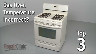 Gas Oven Temperature Is Incorrect — Gas Range Troubleshooting [upl. by Carmon]