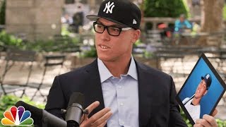 Aaron Judge Asks Yankees Fans About Aaron Judge [upl. by Leahey290]