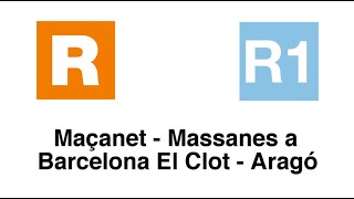 Rodalies estación a estación R1 Maçanet a Clot Aragó [upl. by Fenwick]