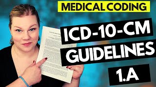 ICD10CM CODING GUIDELINES REVIEW  PART 1 [upl. by Nilyaj]