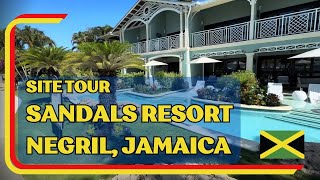 Sandals Negril Resort Jamaica Complete site tour travel allinclusive [upl. by Airrehs]