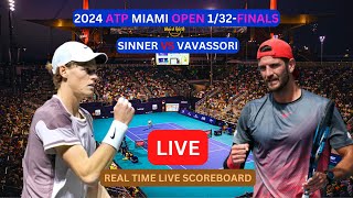 Jannik Sinner Vs Andrea Vavassori LIVE Score UPDATE Today 2024 ATP Miami Open Tennis 132Finals [upl. by Alrac]