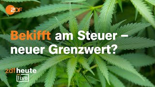 CannabisLegalisierung Lauterbach und Toxikologe zu Kiffen am Steuer  ZDFheute live [upl. by Malonis]