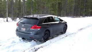 Toyota Venza on winter Forest Service Road [upl. by Prowel533]