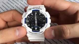 Как настроить часы Casio GSHOCK GA100B7A  видео инструкция  WatchForumRU [upl. by Notsew]