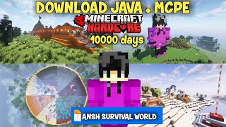 Download My 10000 Days Survival World In Minecraft Pocket Edition amp java  Its AnshXD [upl. by Rici794]