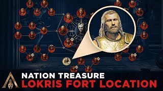 How to Find The Nation Treasure in Lokris Fort Cultist Clue Location  Assassins Creed Odyssey [upl. by Kessia]