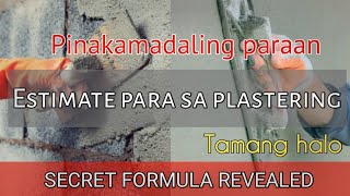 Madaling pagcompute ng semento at buhangin para sa PLASTERING  Easiest Way  Quick Tutorial [upl. by Oecile]