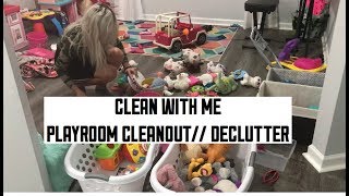 CLEAN WITH ME PLAYROOM CLEANOUT DECLUTTER [upl. by Nyahs]