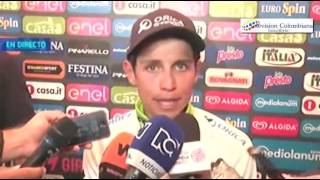 Esteban Chaves Agradece a Rigo Uran amp Colombia  Giro de Italia  Etapa 20  28052016 [upl. by Mccurdy]