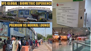 VFS GLOBAL  FULL BIOMETRIC EXPERIENCE  PREMIUM VS NORMAL LOUNGE  VFS SHIVAJI PARK DELHI [upl. by Uchish]