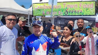 Cambodian New Year 2024 Long Beach California USA 🇱🇷 🇰🇭 Part 2 Food amp Vendors at the Park [upl. by Neehsuan]