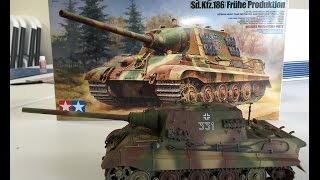 Building the Tamiya JagdTiger including painting weathering [upl. by Oilcareh534]