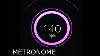 140 BPM Beats Per Minute Metronome Click Track HiQ [upl. by Enitsirhc]