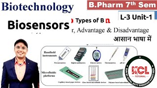 Biosensors Definition Types amp Component of Biosensor L3 Unit1 Biotechnology 6th Semester BPharm [upl. by Krishnah]